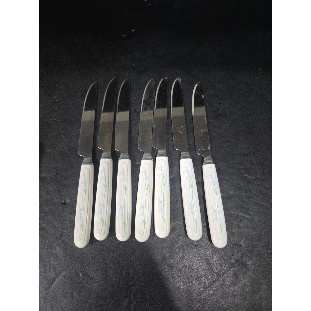 Corelle Shadow‎ Iris Cutlery, Set of 7 Knives, Flatware Collection, Kitchenware